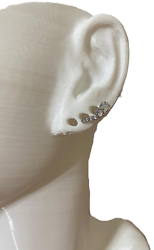 6 TAŞLI YILDIZ MİNİMAL TRAGUS HELİX PEARSIİNG KIKIRDAK KÜPE ÇELİK