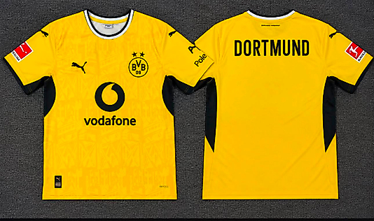 Sarı Siyah Futbol Taraftar Tişörtü DORTMUND