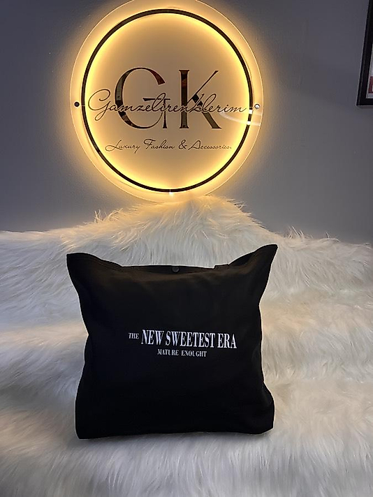 Kadın Siyah Tote Çanta Günlük Kullanım Omuz Çantası Geniş Bez Çanta
