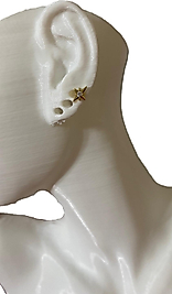 MİNİMAL KUTUP YILDIZI KIKIRDAK TRAGUS HELİX PEARSING KÜPE GOLD